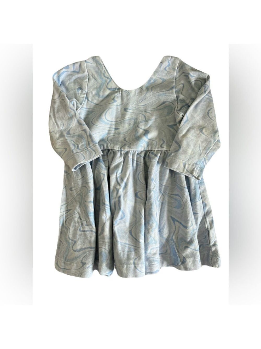 🩵4/$20 Handmade Stylish Kids Casual Dress in Blue Swirl Pattern
